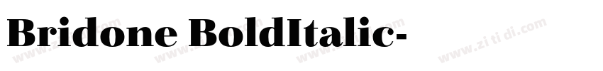 Bridone BoldItalic字体转换